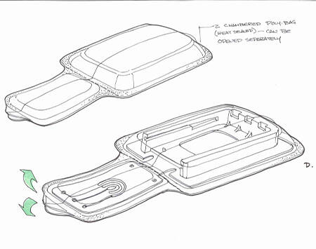 Sketch of a continuous blood glucose monitor